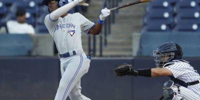 Samad Taylor, prospecto número 17 en la organización de los Azulejos de Toronto, jugará con los Tigres del Licey en el torneo de pelota invernal 2021-22. (Fuente externa)